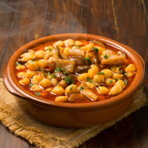 Garbanzos con espinacas y bacalao - Tarro